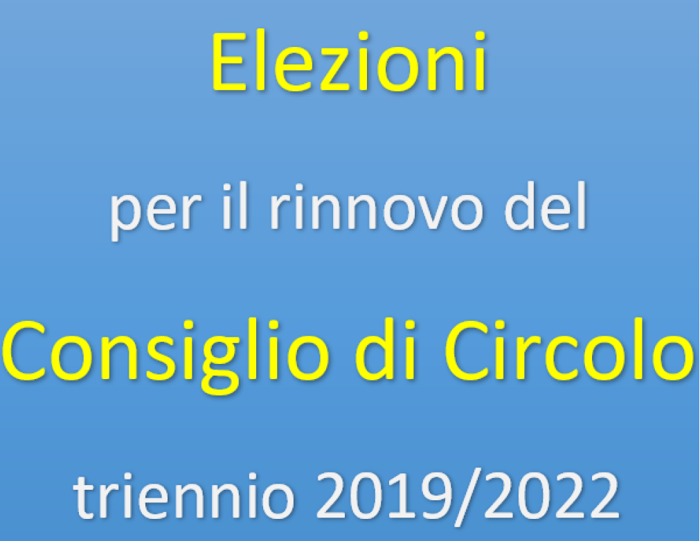 elezioni Consiglio di Circolo triennio 2019-2022